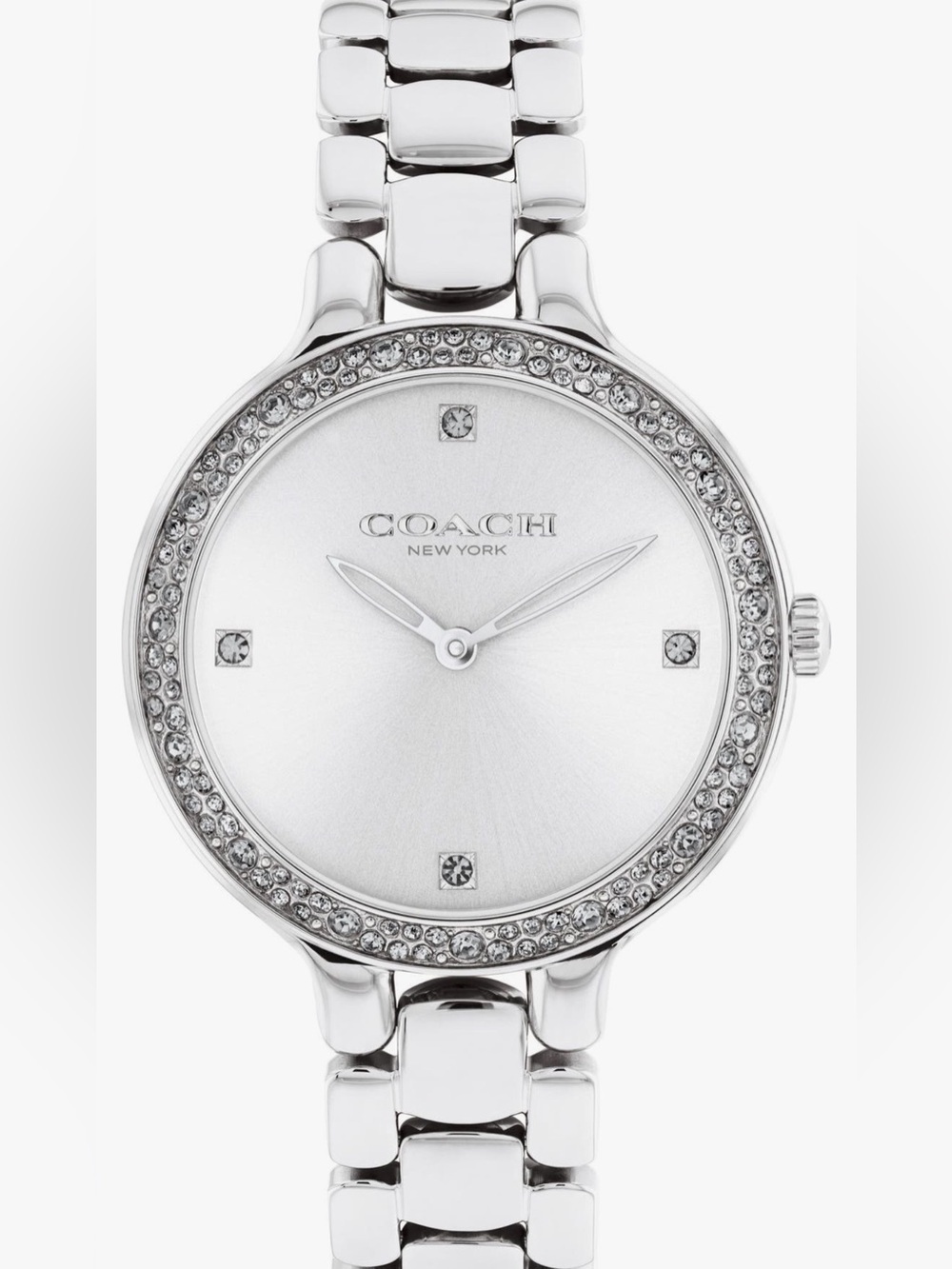 COACH Women's Chelsea Silver Bracelet Dial Watch 32mm NIB